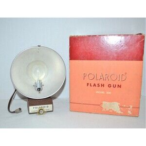 Vintage Metal Light Flash Polaroid 200 Display